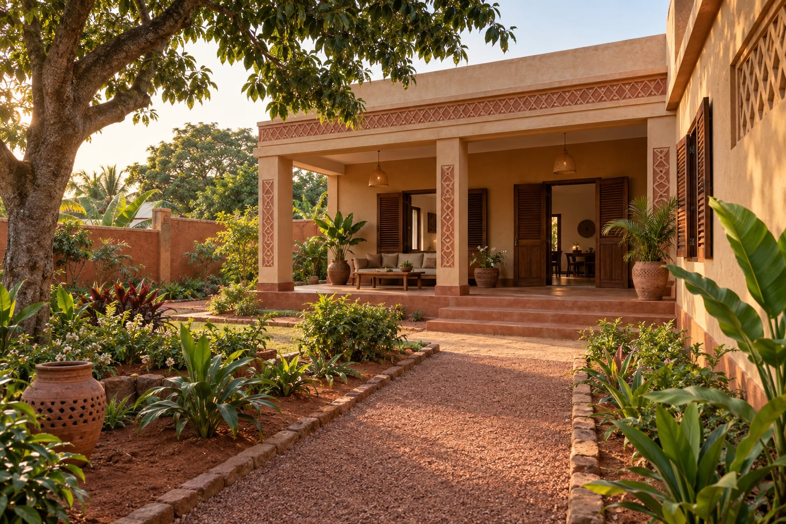 Maison rénovée avec véranda à Abomey