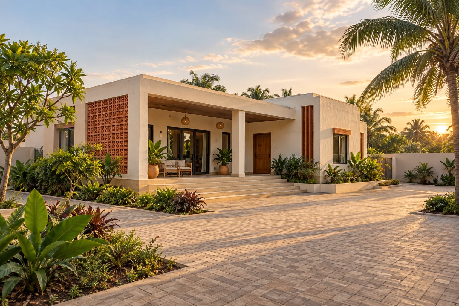 Contemporary courtyard villa in Abomey-Calavi